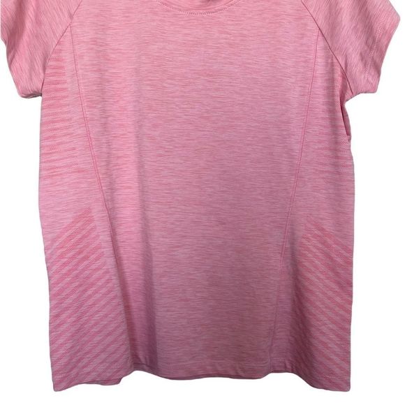 Etonic Womens Sz L Short Sleeve Peach Space Dye Activewear Top - Picture 2 of 6